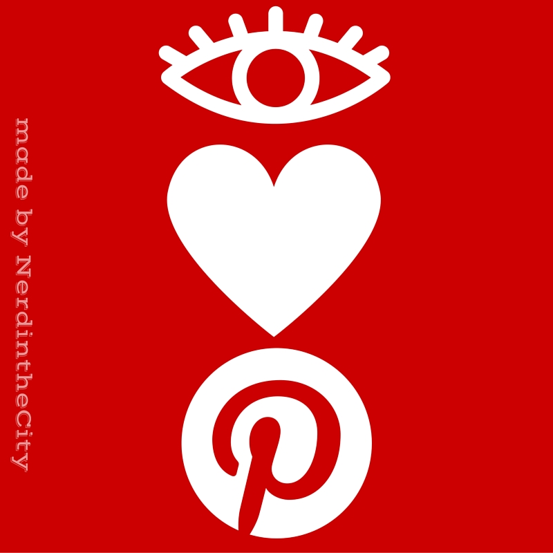 I love Pinterest graphic by Nerd in the City blog post
