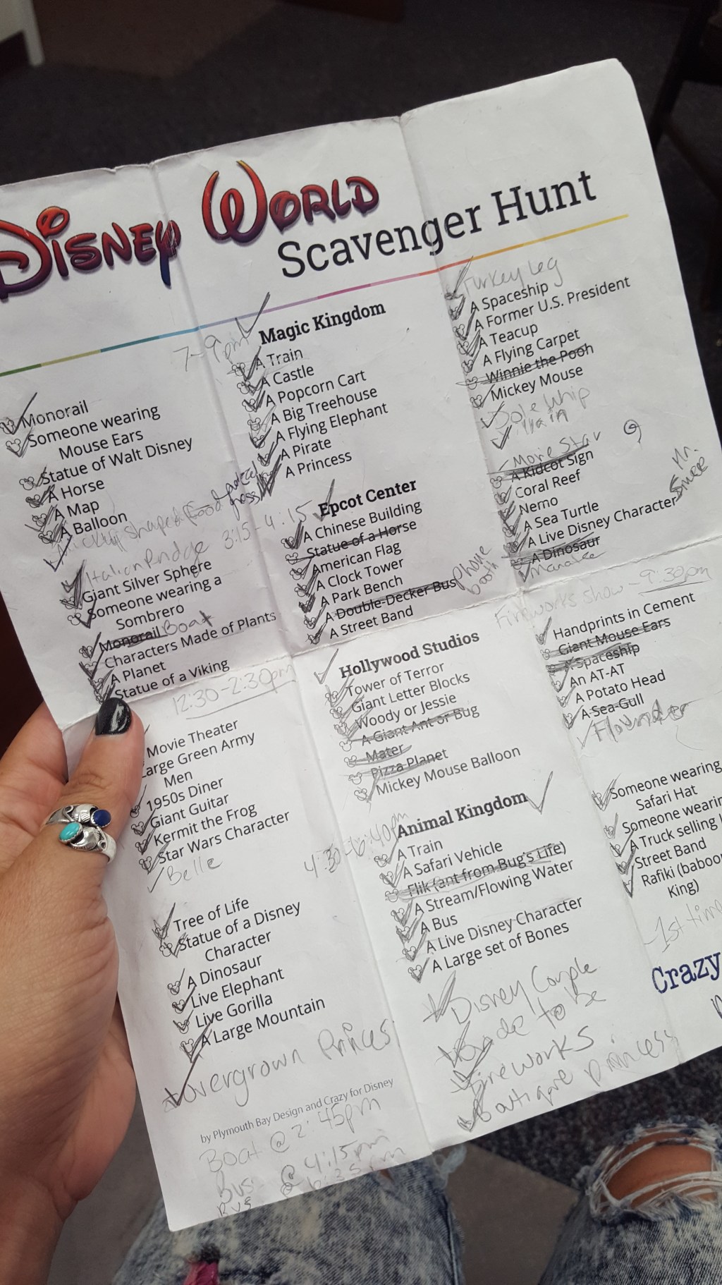 Disney World Scavenger Hunt blog