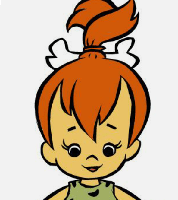 30 Days of Nerdy Hair Day 15 Pebbles Flintstone from tHe Flintstones cartoon hair blog post Halloween