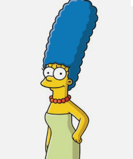 30 Days of Nerdy Hair DAy 4 Marge Simpsons blue hair blog series