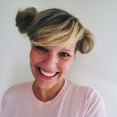 30 Days of nerdy Hair Day 23 Boo from Disney Pixar's Monsters Inc cartoon hair blog post