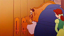 Beauty and the Beast library gif dating blog post Disney