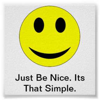 Just be nice poster from Zazzle nerd blogger