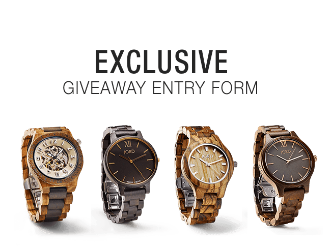 JORD wood watches giveaway entry form nerd in the city nerd in the sand collab