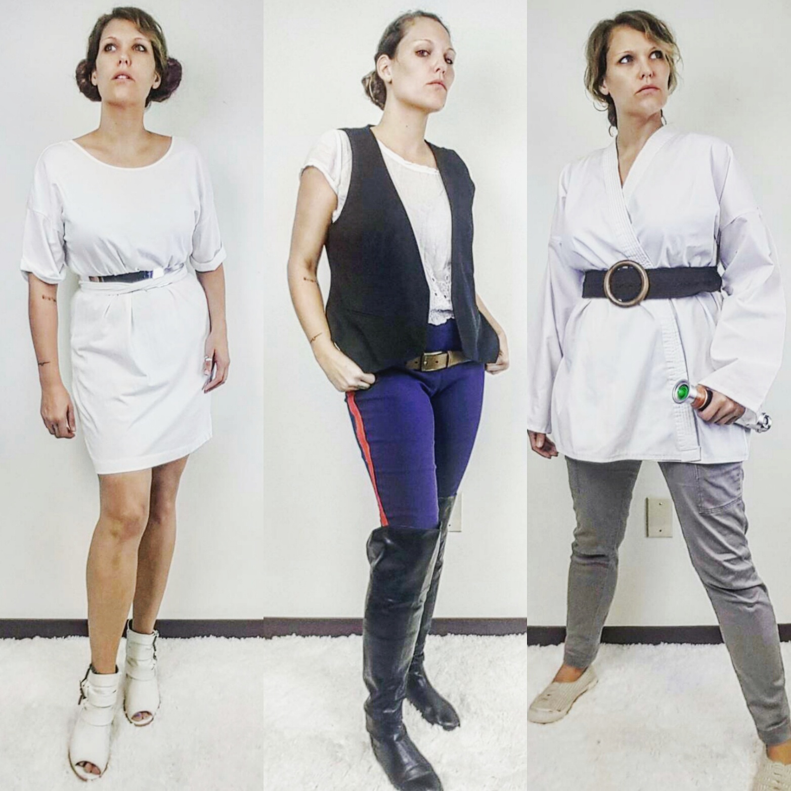 Thrift Store Cosplay Day 31: Star Wars Princess Leia, Han Solo, Luke Skywalker fashion blog post